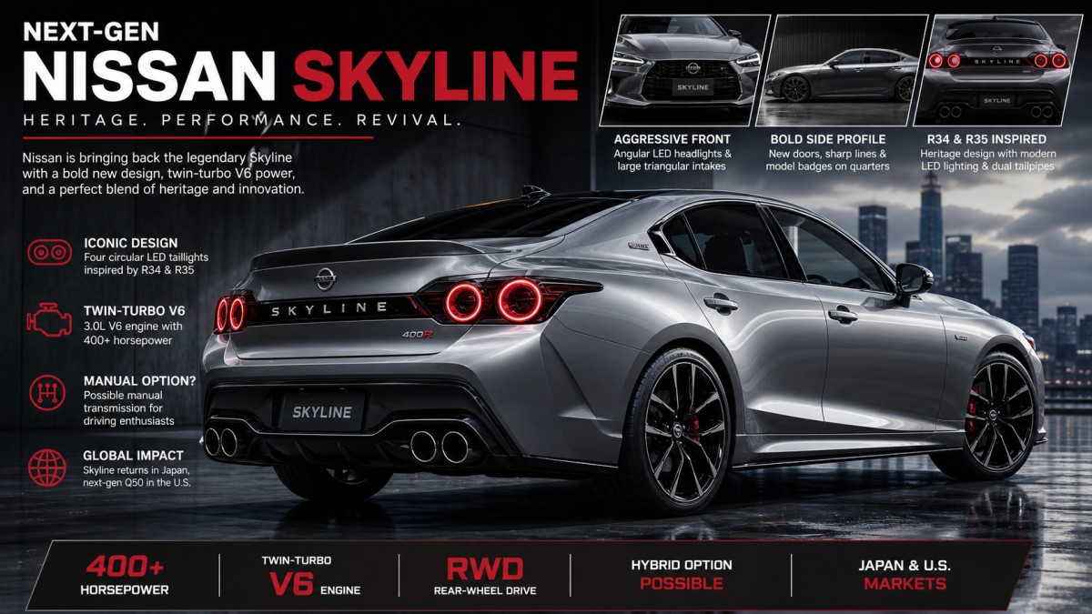 Next-Gen Nissan Skyline Design, Specs & Revival