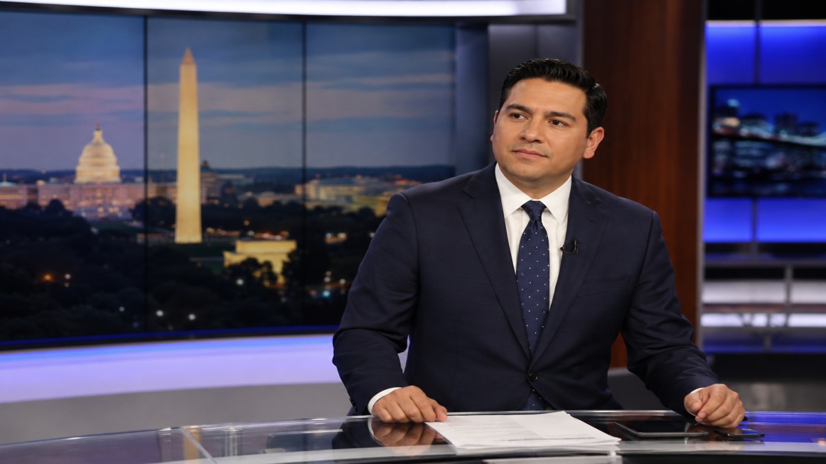 Joseph Olmo announces his departure from NBC Washington during a live broadcast